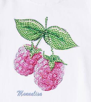 Embellished cotton-blend jersey T-shirt | Monnalisa