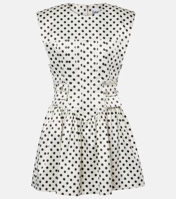 Polka-dot satin corset dress | Ganni