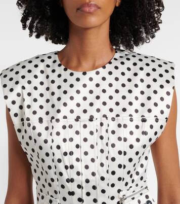 Polka-dot satin corset dress | Ganni