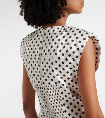 Polka-dot satin corset dress | Ganni