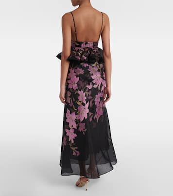 Dawning floral linen and silk gown | Zimmermann