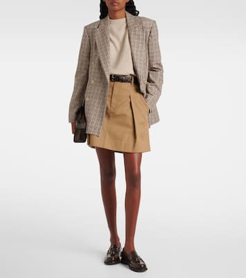 Minifalda de algodón con cuentas Monili | Brunello Cucinelli