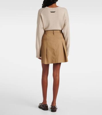 Minifalda de algodón con cuentas Monili | Brunello Cucinelli