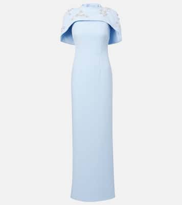 Embellished caped gown | Safiyaa