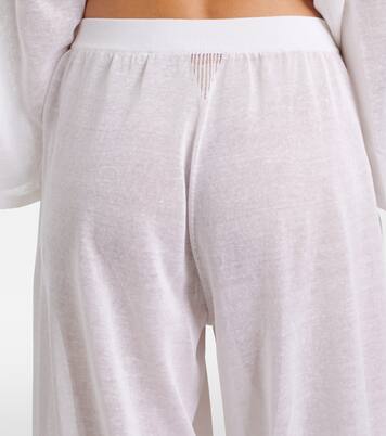 Linen and silk wide-leg pants | Alaïa