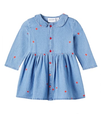 Abito chemisier in denim con ricamo | Mini Rodini