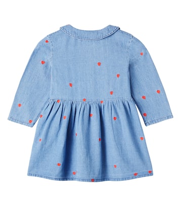 Abito chemisier in denim con ricamo | Mini Rodini