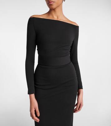 Robe à encolure bardot Sabina | Solace London