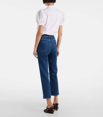 Icon cropped mid-rise straight jeans | Frame
