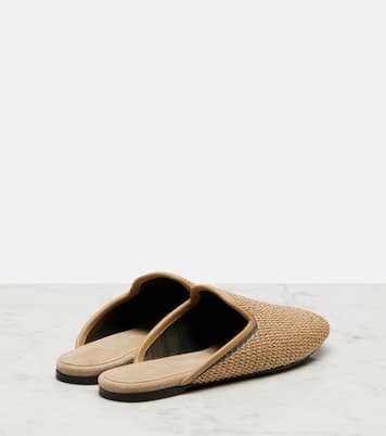 Slippers Monili aus Raffiabast | Brunello Cucinelli