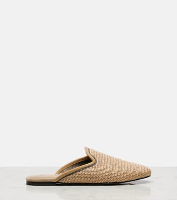 Slippers Monili aus Raffiabast | Brunello Cucinelli