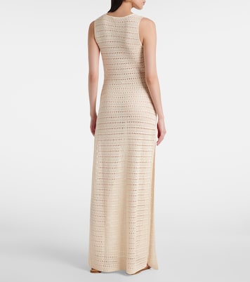 Floral-appliqué crochet maxi dress | Same