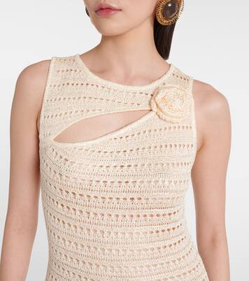 Floral-appliqué crochet maxi dress | Same