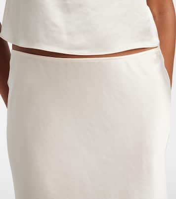 Slipskirt Barb aus Satin mit Spitze | Leset