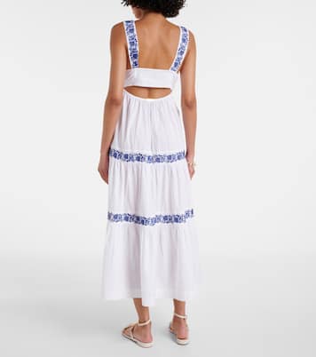 Besticktes Maxikleid Cannes aus Baumwolle | Heidi Klein