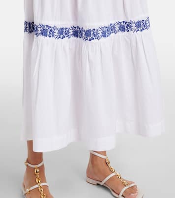 Besticktes Maxikleid Cannes aus Baumwolle | Heidi Klein