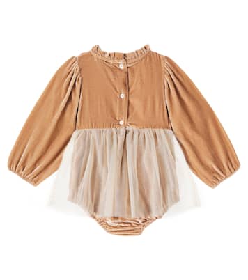 Baby Nyssa velvet and tulle bodysuit | Bebe Organic