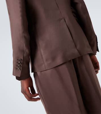 Double-breasted silk twill blazer | Dolce&Gabbana