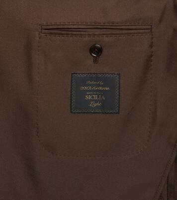 Double-breasted silk twill blazer | Dolce&Gabbana