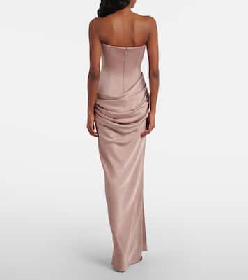 Robe longue en satin | Alex Perry