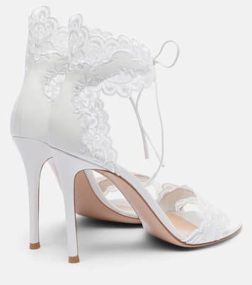 Evie 105 embroidered leather sandals | Gianvito Rossi