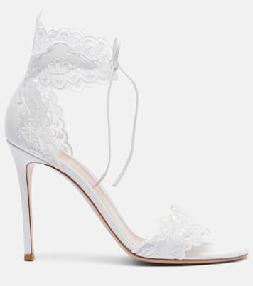 Evie 105 embroidered leather sandals | Gianvito Rossi