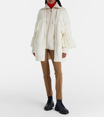 Fringed wool-blend cardigan | Moncler Grenoble