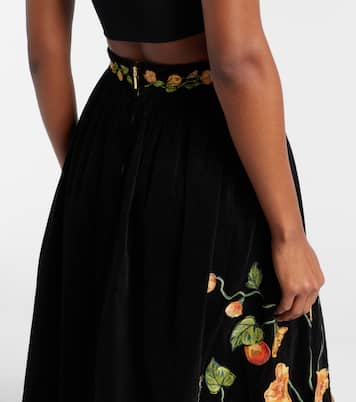 Gonna lunga Tangelo in misto cotone con ricamo | Agua by Agua Bendita