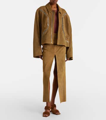 Suede maxi skirt | Rick Owens