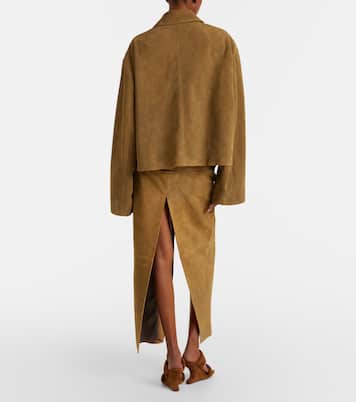 Suede maxi skirt | Rick Owens