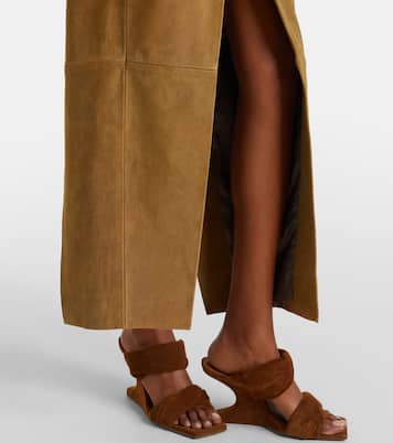 Suede maxi skirt | Rick Owens