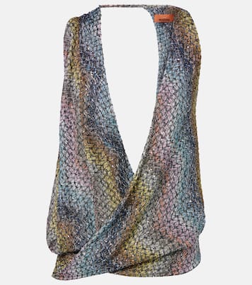 Sequined knitted lamé top | Missoni