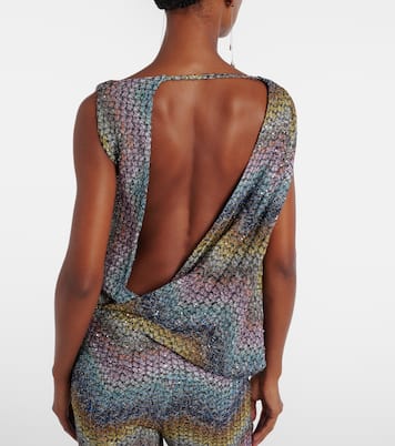 Sequined knitted lamé top | Missoni