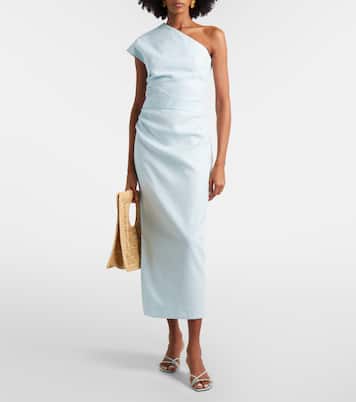 One-shoulder linen top | SIR