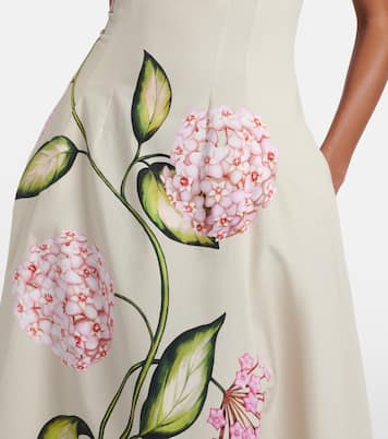 Midikleid Porcelain aus Popeline | Oscar de la Renta