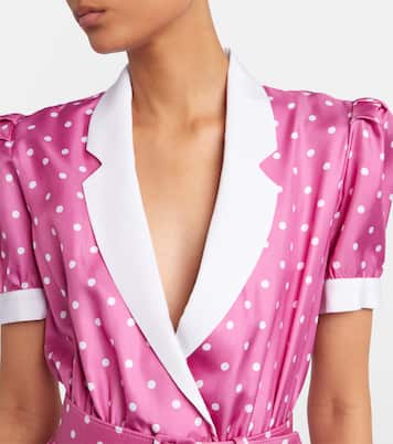 Belted polka-dot silk twill midi dress | Rodarte