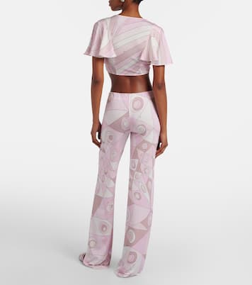 Occhi缎布针织直筒裤 | Pucci