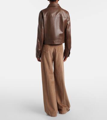 Pantalones anchos de pana de algodón con cuentas Monili | Brunello Cucinelli