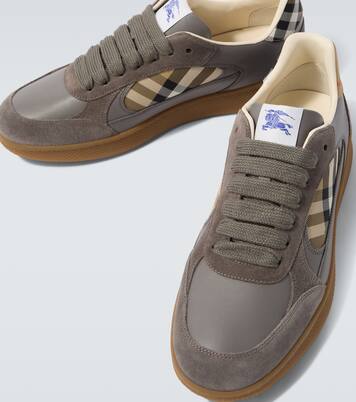 Terrace leather and suede sneakers | Burberry