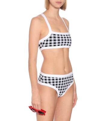 Culotte de bikini La Plage en jacquard à carreaux | Tropic of C