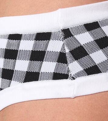 Culotte de bikini La Plage en jacquard à carreaux | Tropic of C