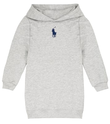 Robe en coton mélangé à capuche et logo | Polo Ralph Lauren Kids