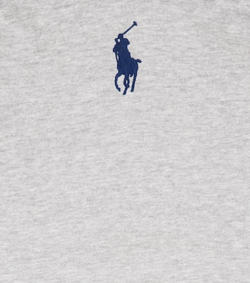 Robe en coton mélangé à capuche et logo | Polo Ralph Lauren Kids