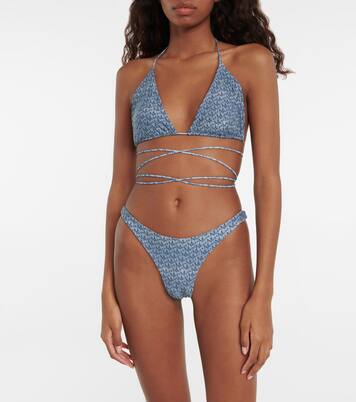 Haut de bikini triangle à logo | Magda Butrym