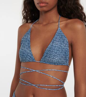 Haut de bikini triangle à logo | Magda Butrym