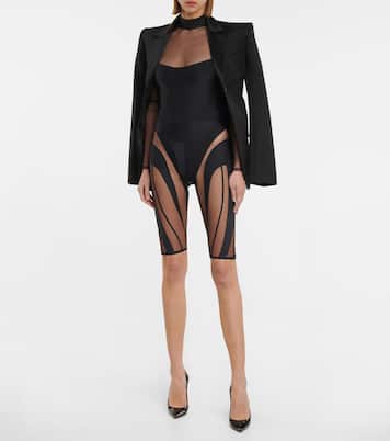 Bikershorts mit Mesh | Mugler
