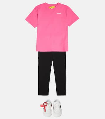 Logo tape leggings | Off-White Kids