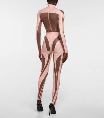 Leggings aus Jersey und Mesh | Mugler