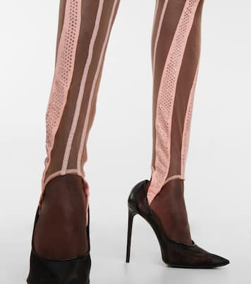 Leggings aus Jersey und Mesh | Mugler
