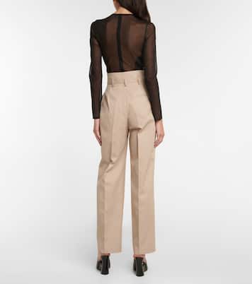 High-Rise Hose aus einem Baumwollgemisch | Alaïa